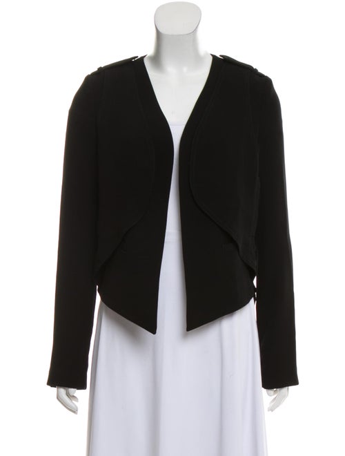 Derek Lam Open Front Collarless Blazer Black