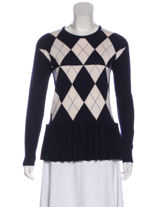 Derek Lam Argyle Cashmere Sweater Navy