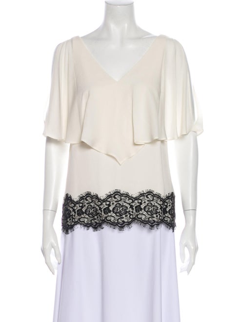 Derek Lam Silk V-Neck Blouse White