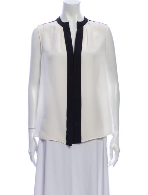 Derek Lam Silk V-Neck Blouse White
