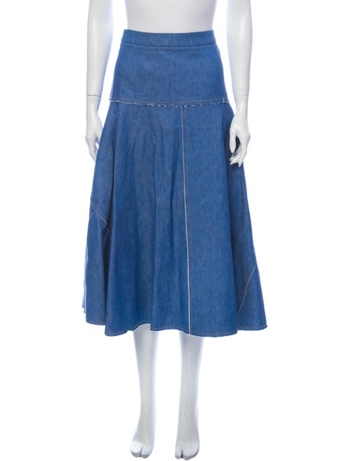 Derek Lam Midi Length Skirt Blue