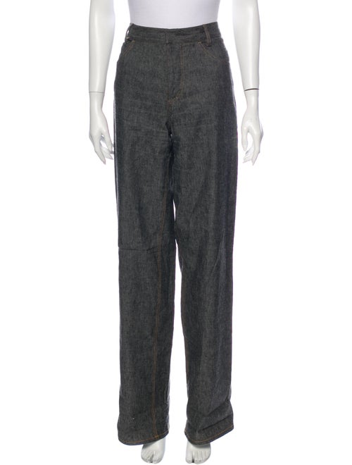 Derek Lam High-Rise Wide Leg Jeans Black