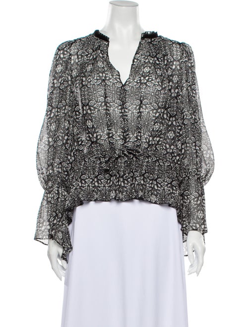 Derek Lam Silk Floral Print Blouse