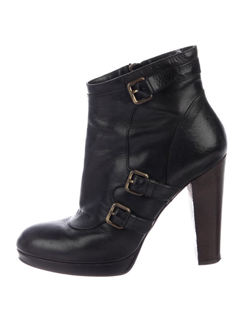 Derek Lam Leather Platform Boots Black