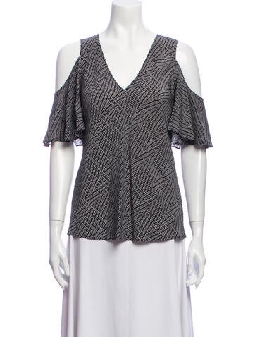 Derek Lam Tops Silk Printed Blouse Us2, It38 | XS