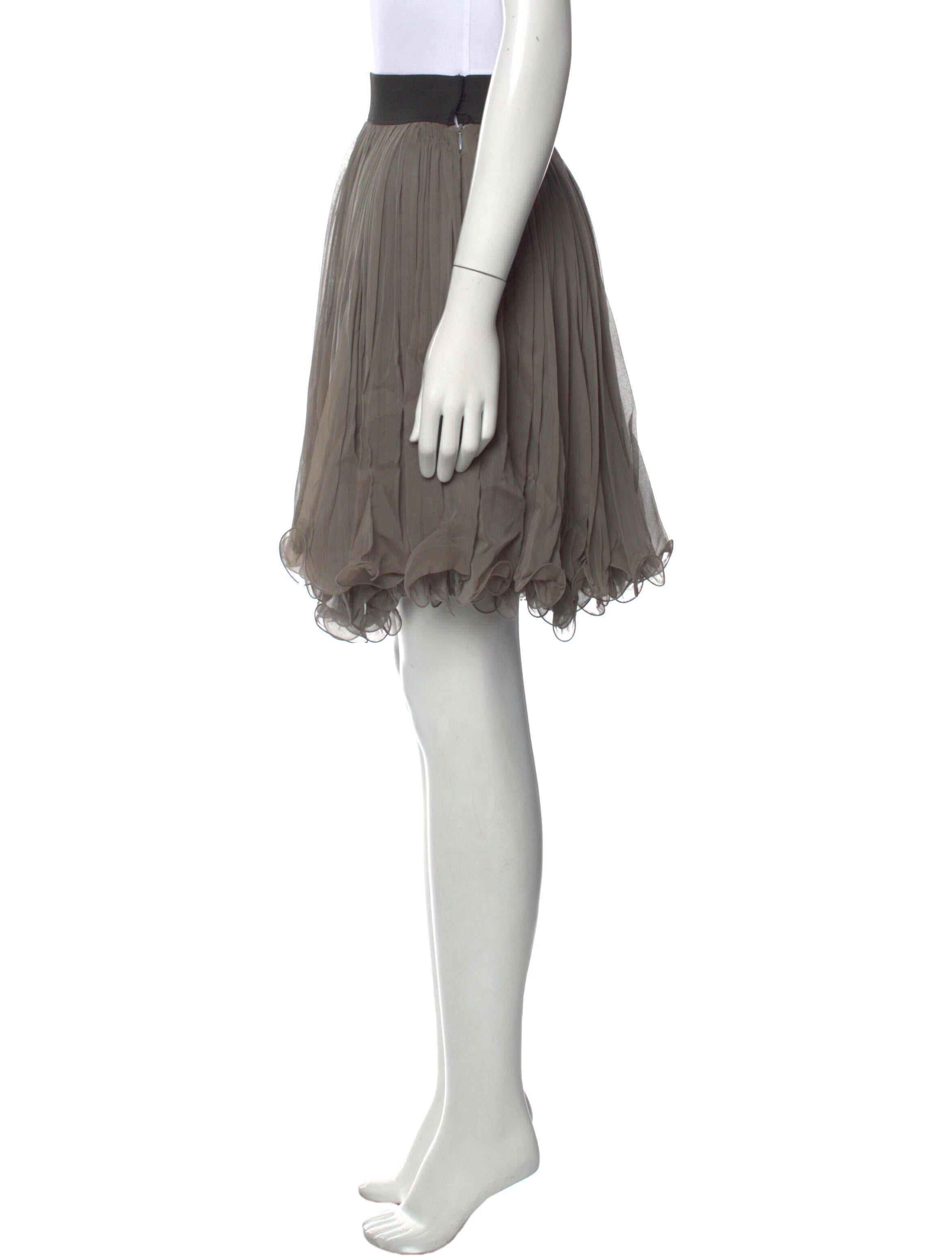 Derek Lam Ruffle Embellishment Knee-Length Skirt