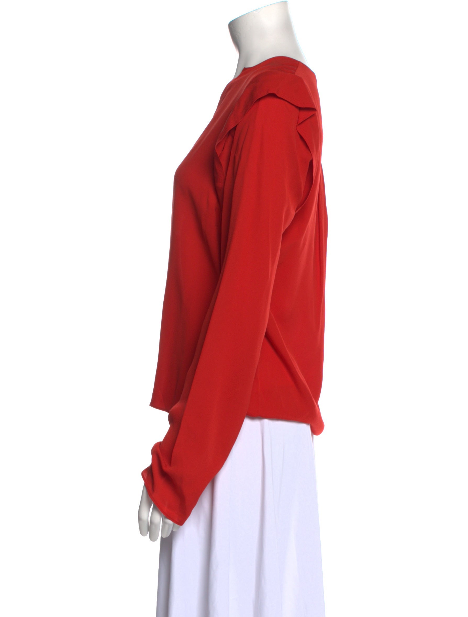 Derek Lam V-Neck Long Sleeve Blouse