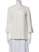 Derek Lam V-Neck Three-Quarter Sleeve Blouse
