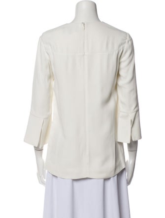 Derek Lam V-Neck Three-Quarter Sleeve Blouse