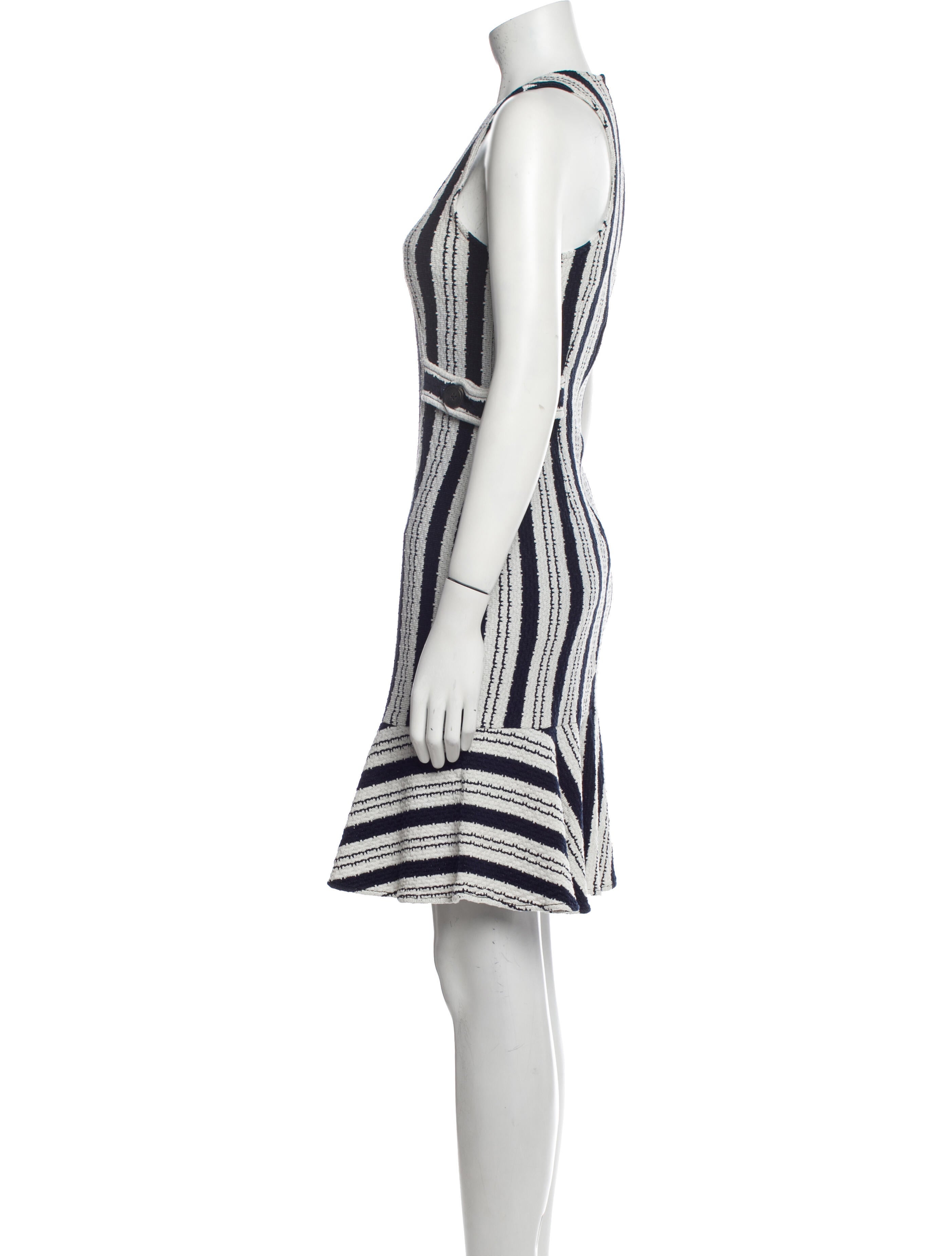 Derek Lam Striped Knee-Length Dress