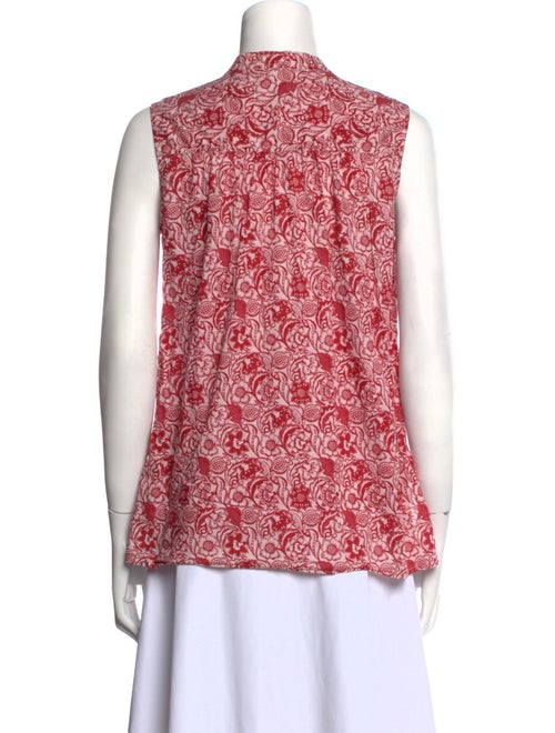 Derek Lam Floral Print Tie Neck Blouse