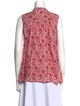 Derek Lam Floral Print Tie Neck Blouse