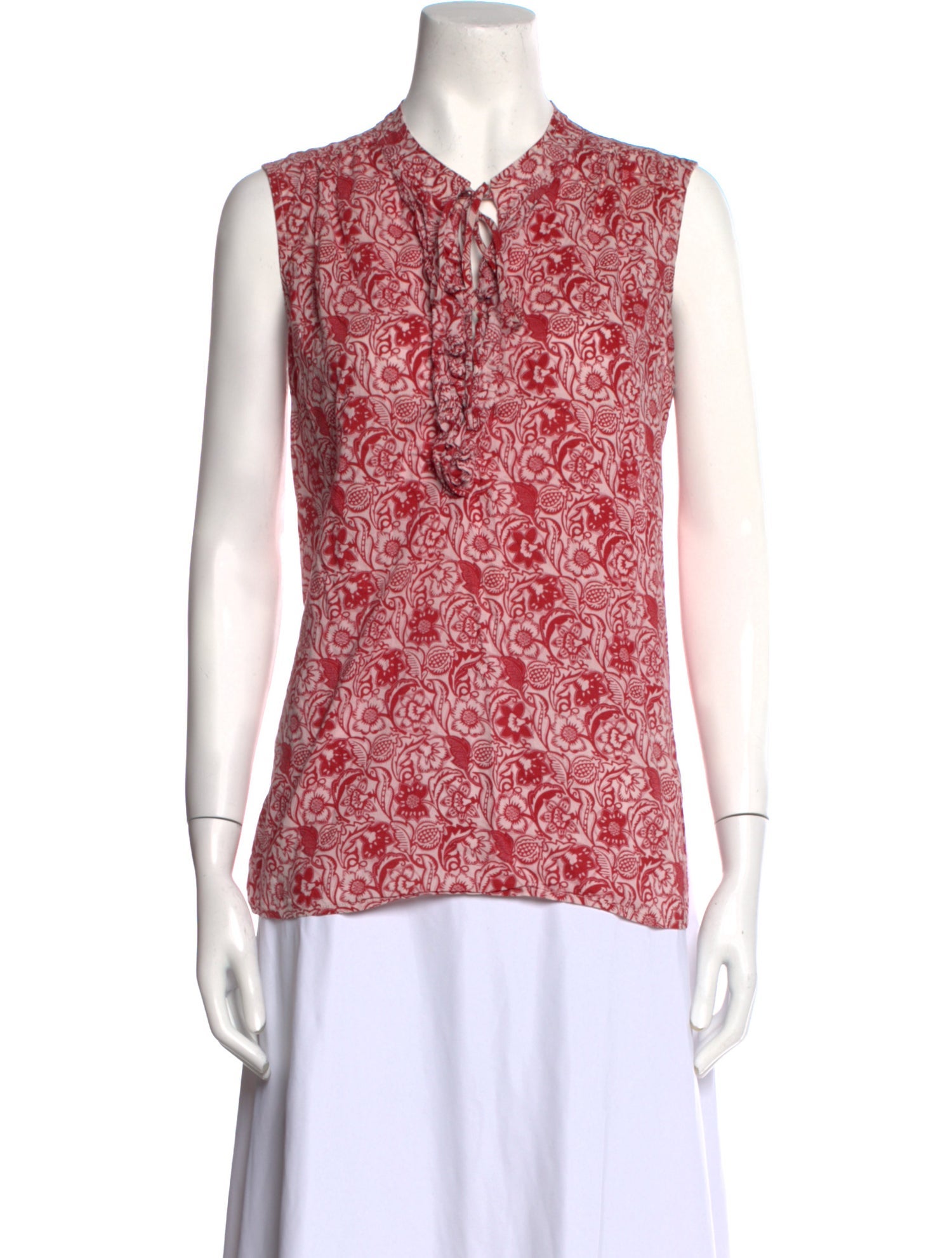 Derek Lam Printed V-Neck Blouse