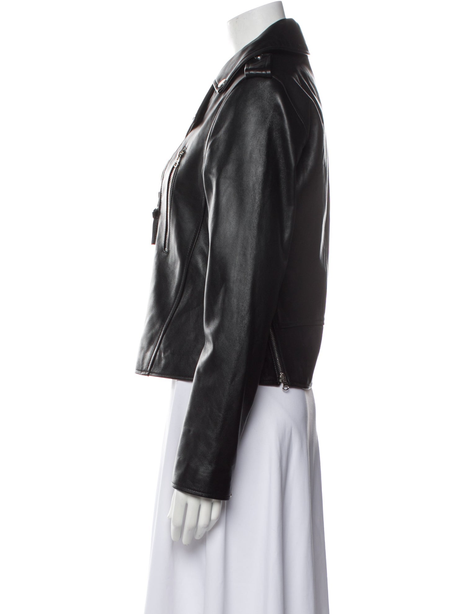 Derek Lam 10 Crosby Lamb Leather Biker Jacket