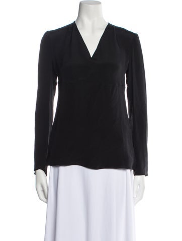 Derek Lam Tops Silk V-Neck Blouse Us4, It40 | S