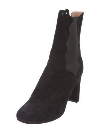 Derek Lam Suede Eyelet Trim Chelsea Boots