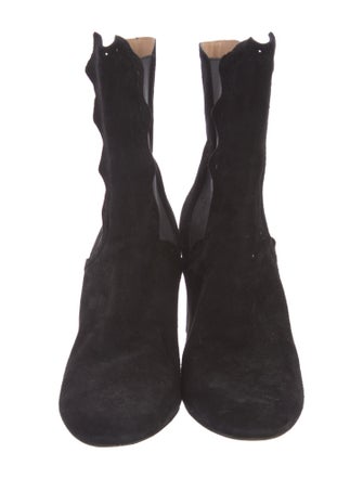 Derek Lam Suede Eyelet Trim Chelsea Boots