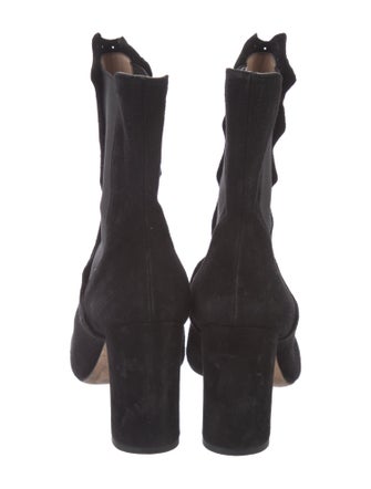 Derek Lam Suede Eyelet Trim Chelsea Boots