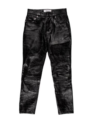 Derek Lam 10 Crosby Pants Lamb Leather Skinny Leg US 0 | XS