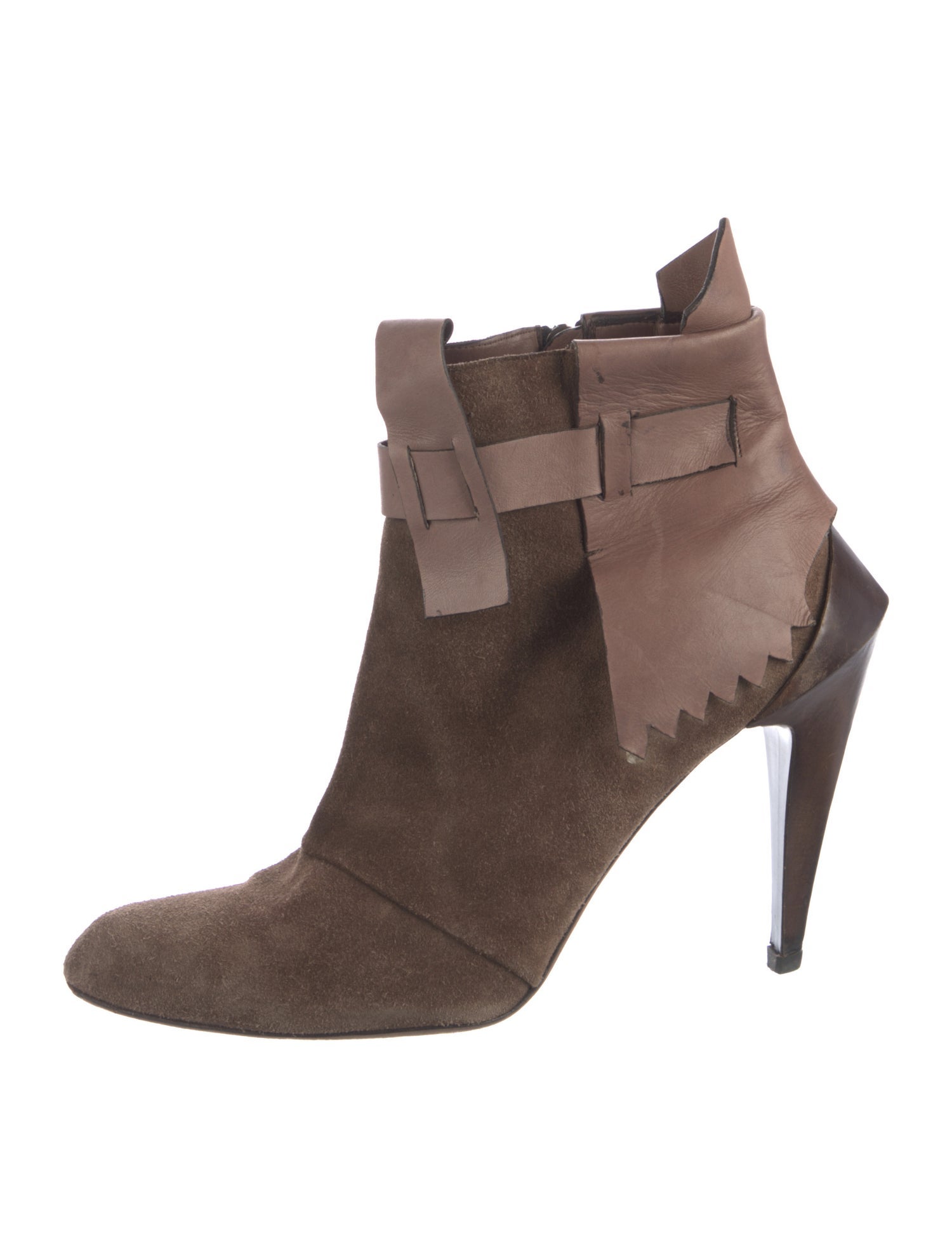 Derek Lam Suede Colorblock Pattern Boots