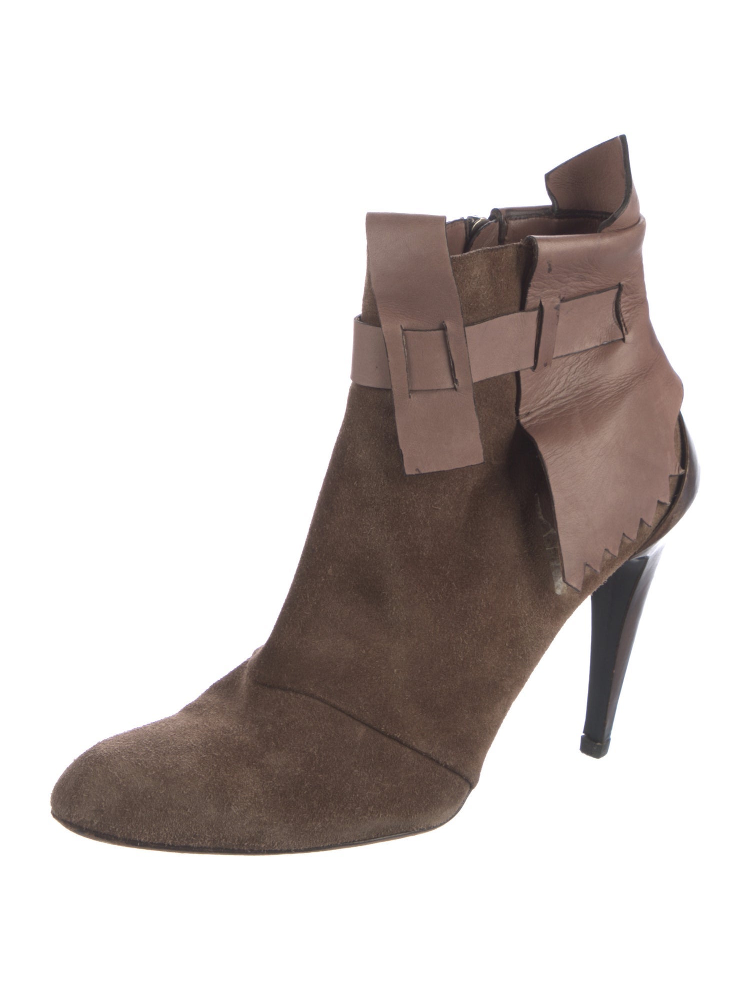 Derek Lam Suede Colorblock Pattern Boots