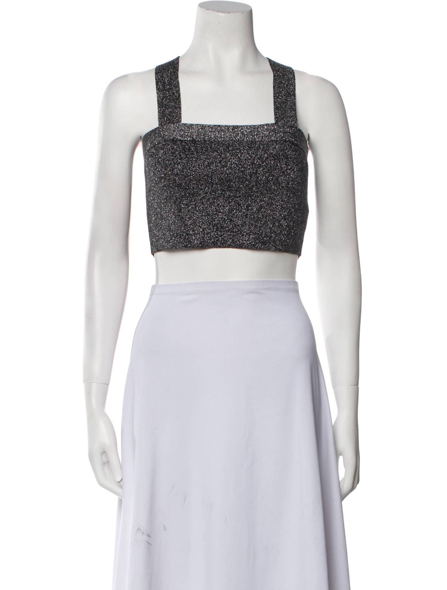 Derek Lam Square Neckline Sleeveless Crop Top