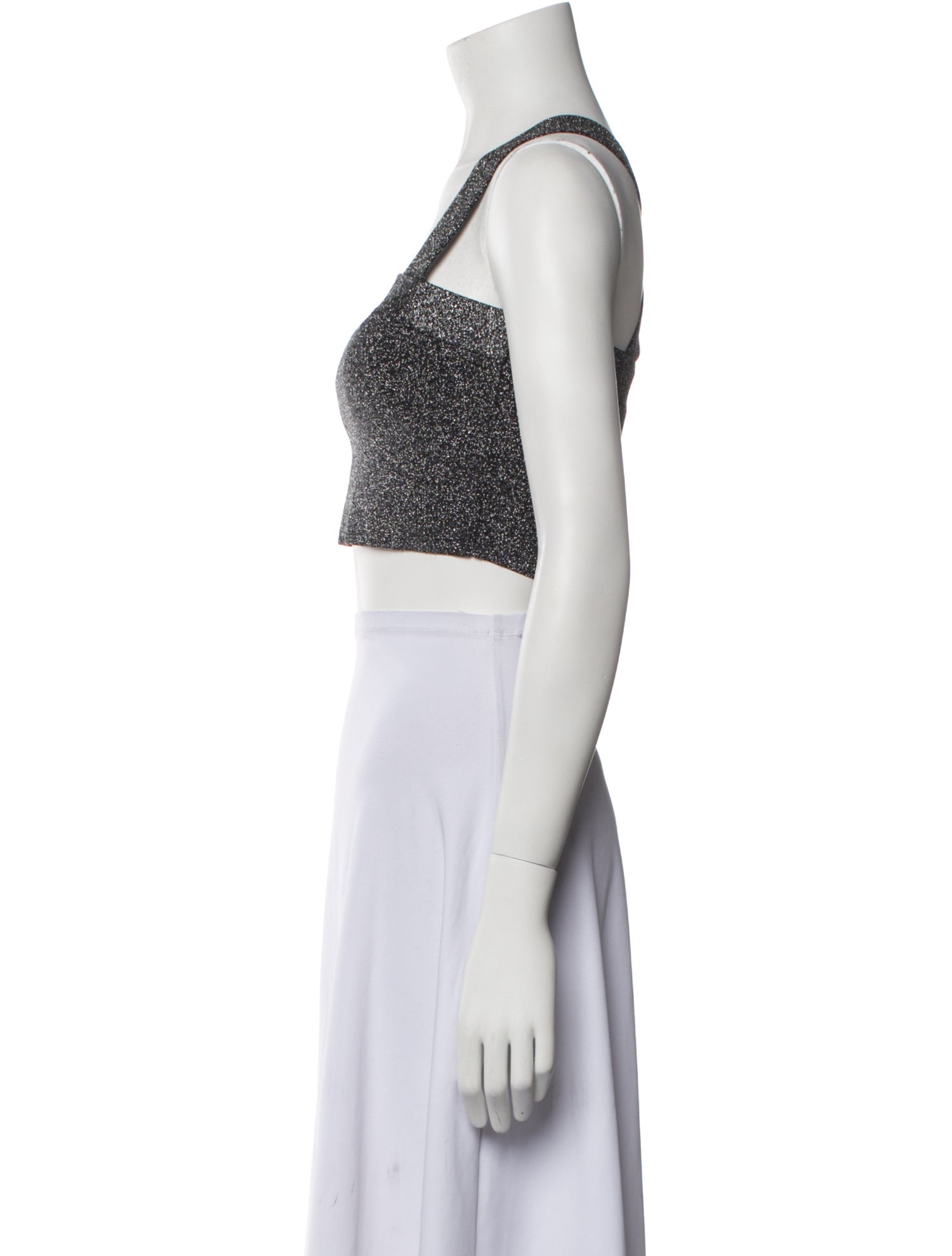 Derek Lam Square Neckline Sleeveless Crop Top