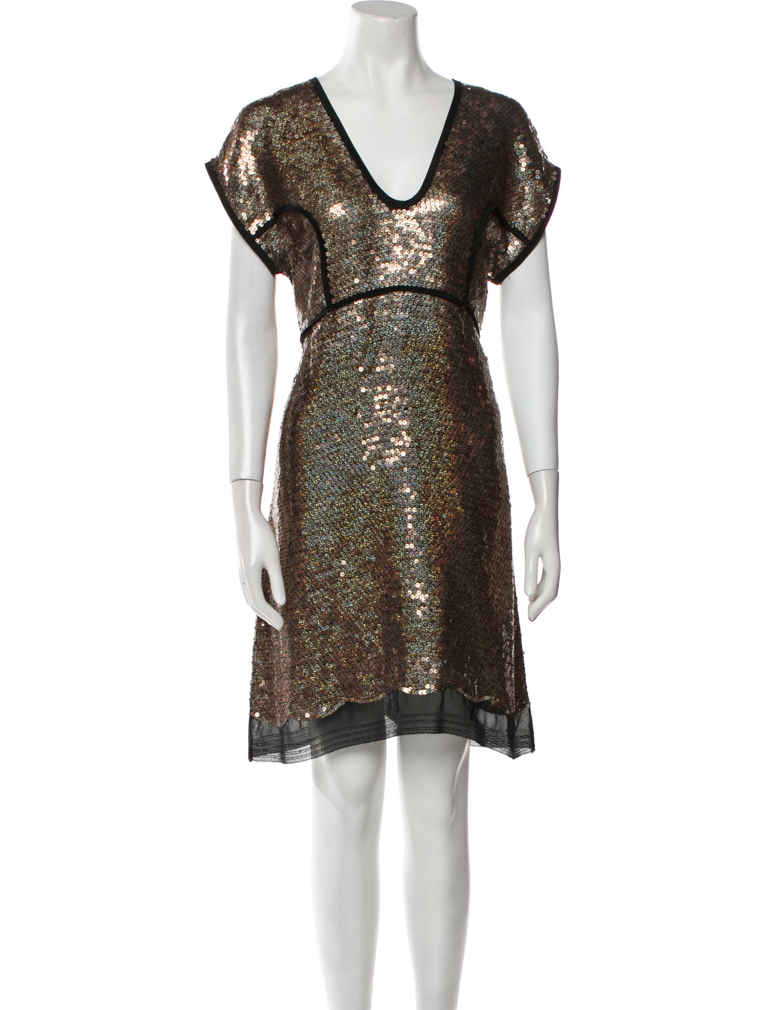 Derek Lam Sequin Knee-Length Dress