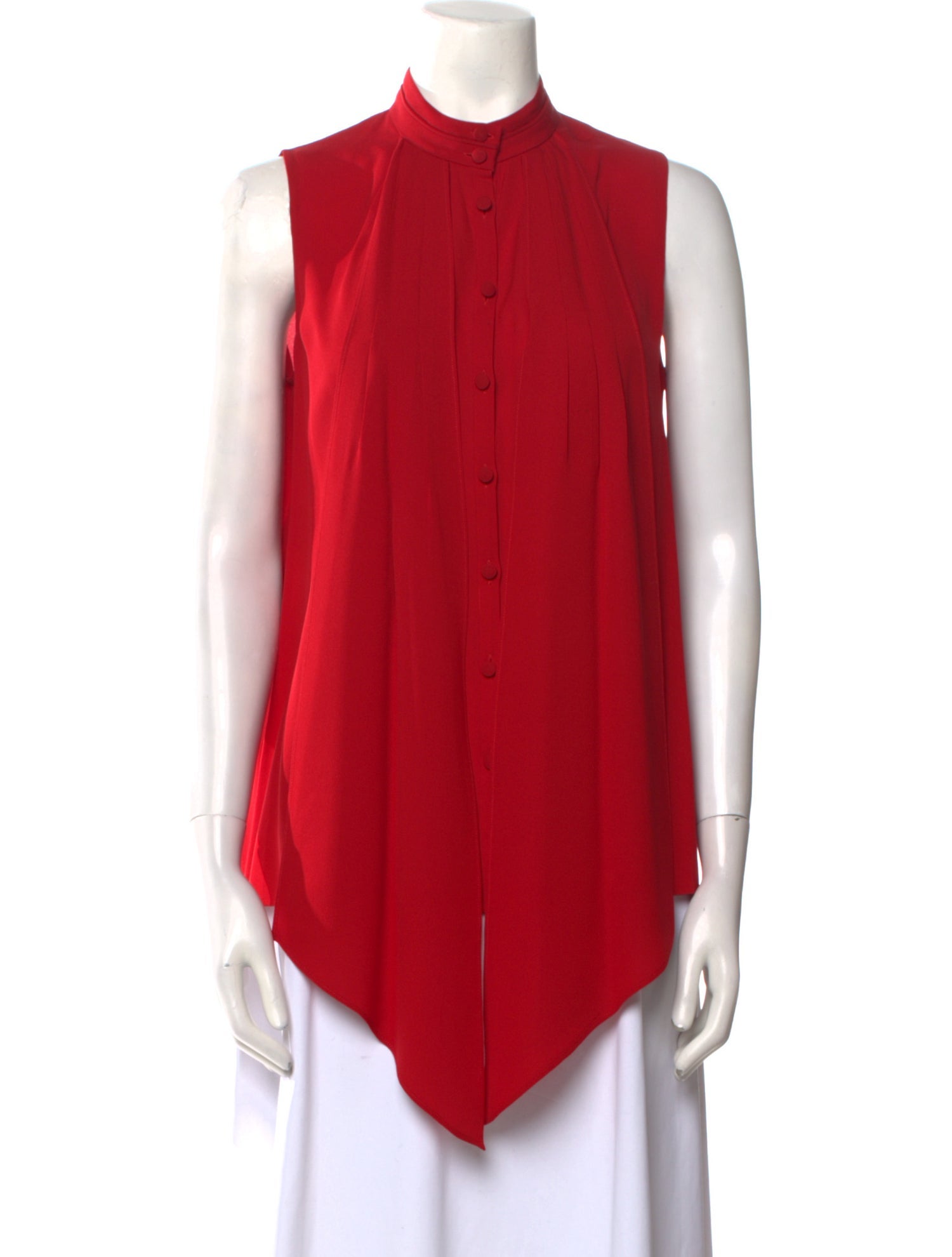 Derek Lam Silk Mock Neck Tunic