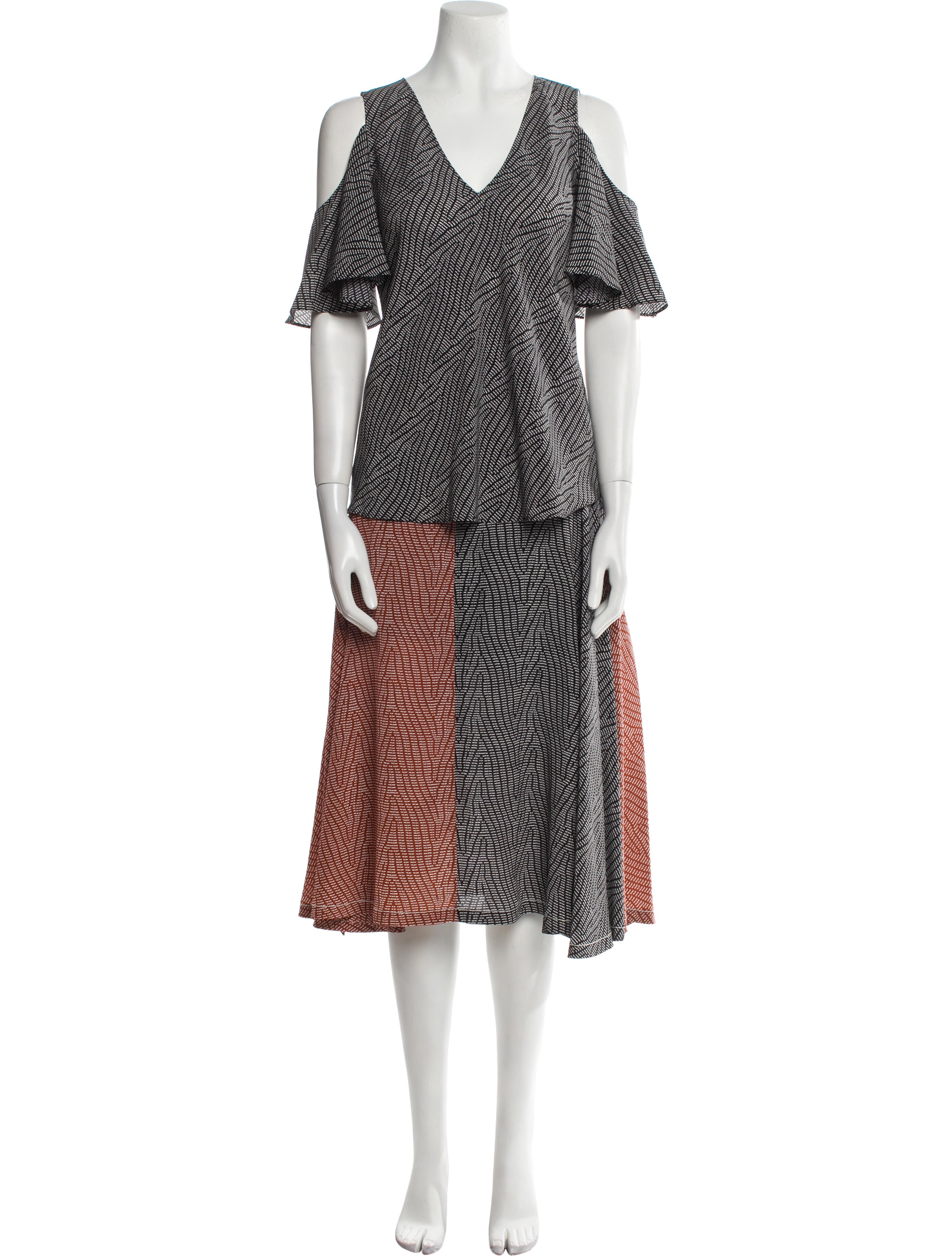 Derek Lam Silk Printed Skirt Set w/ Tags