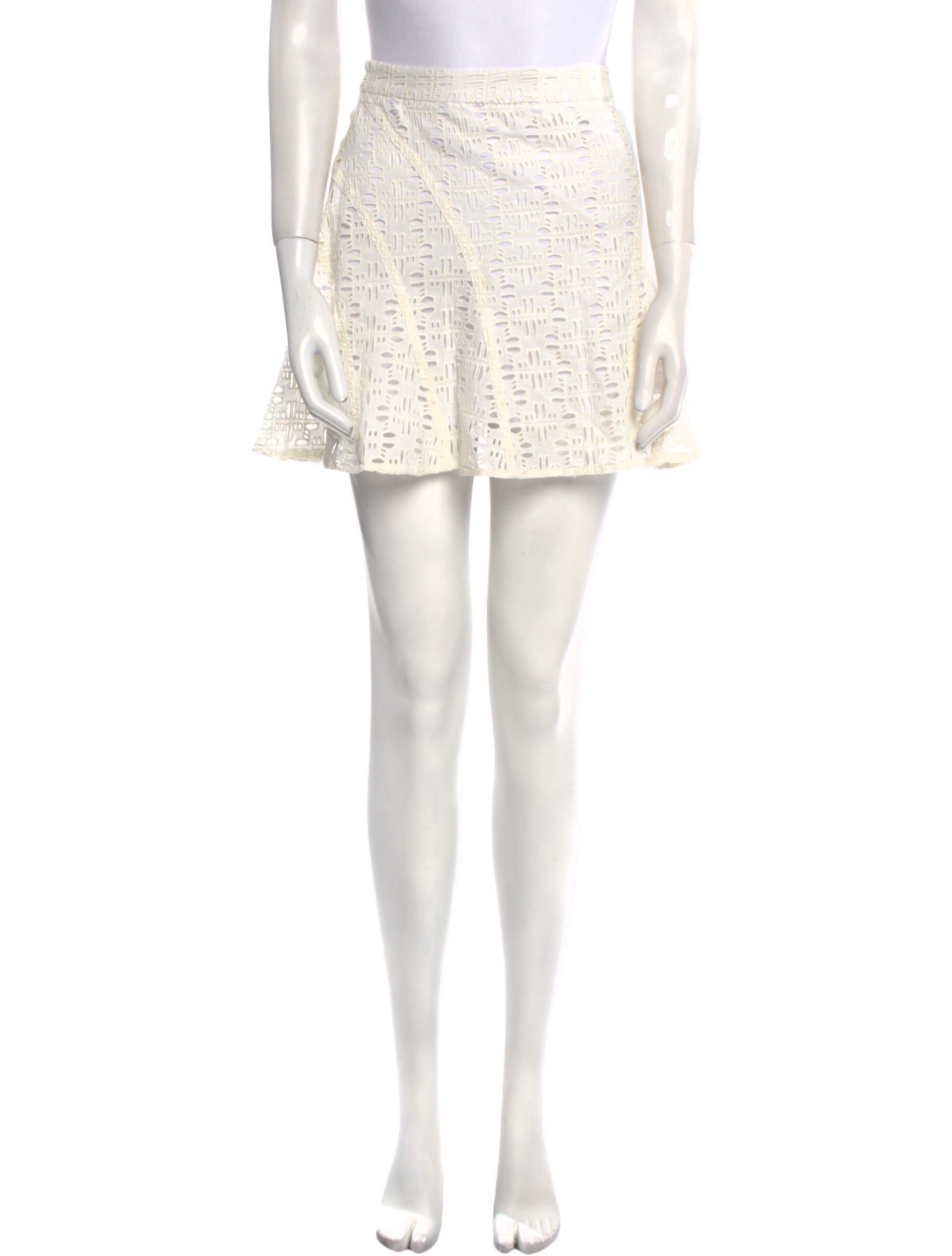 Derek Lam Lace Pattern Mini Skirt