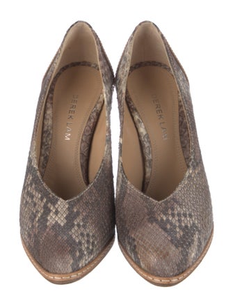 Derek Lam Snakeskin Animal Print D'Orsay Pumps