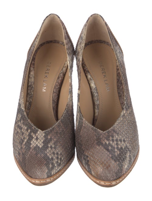 Derek Lam Snakeskin Animal Print D'Orsay Pumps