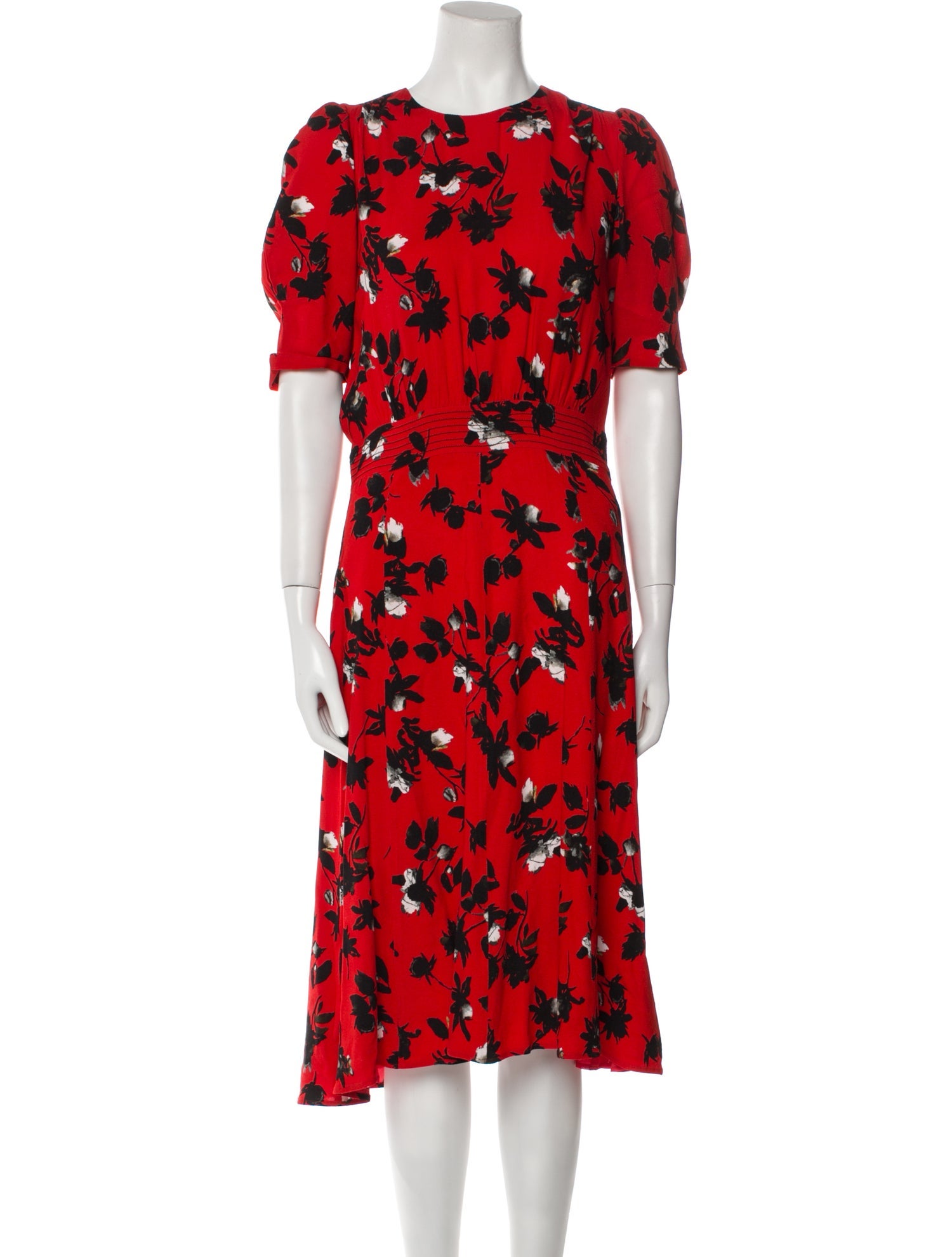 Derek Lam Floral Print Midi Length Dress