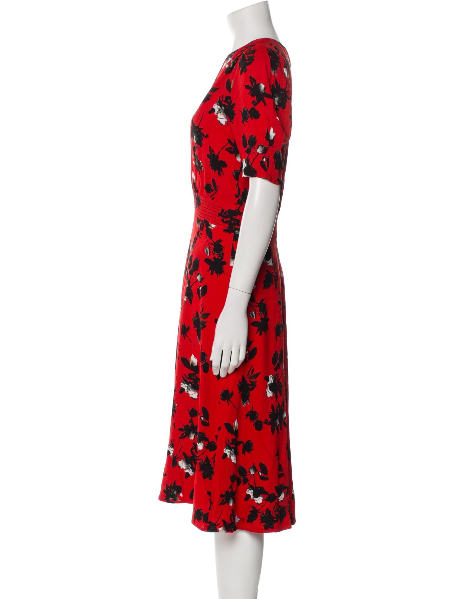 Derek Lam Floral Print Midi Length Dress