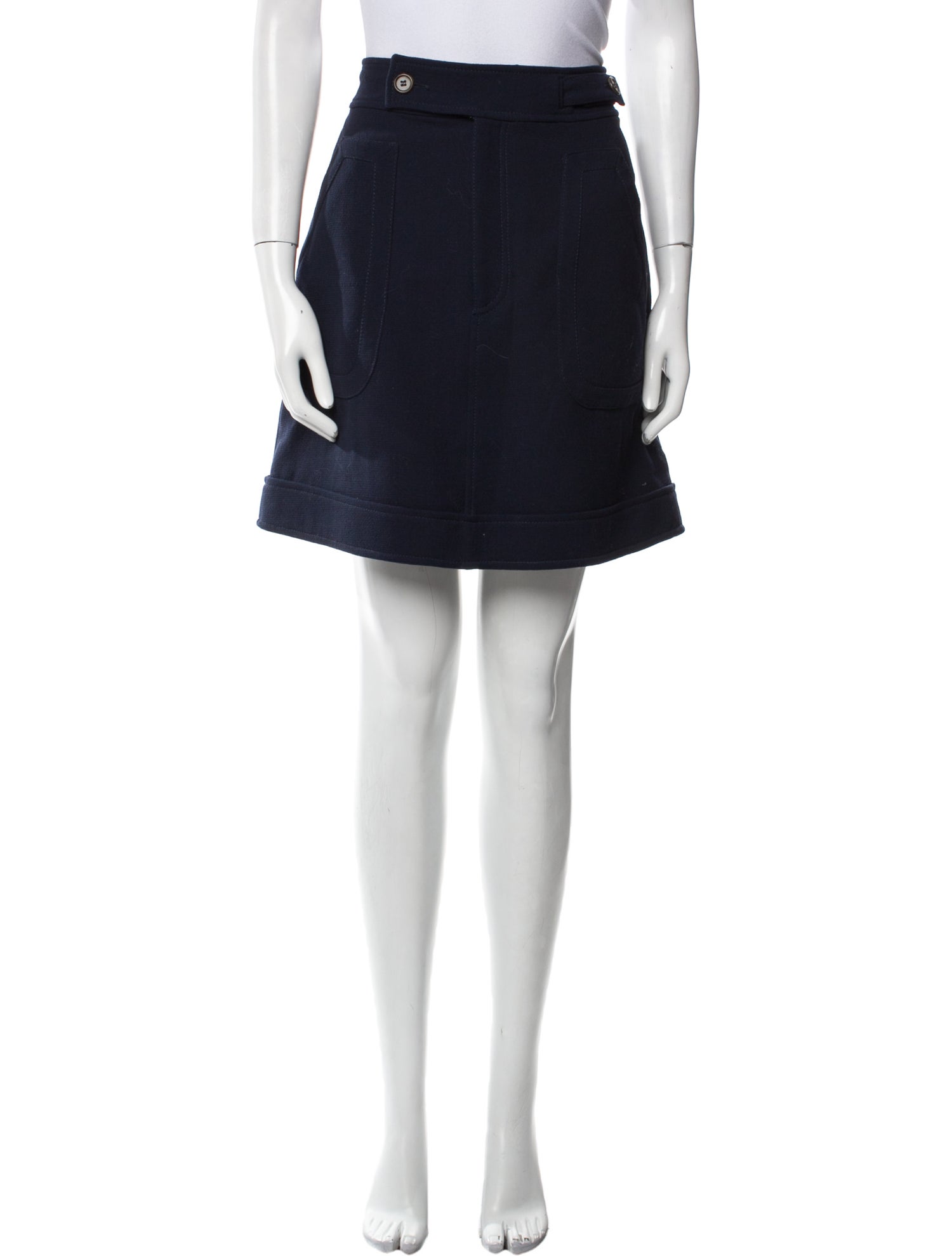 Derek Lam Virgin Wool Knee-Length Skirt