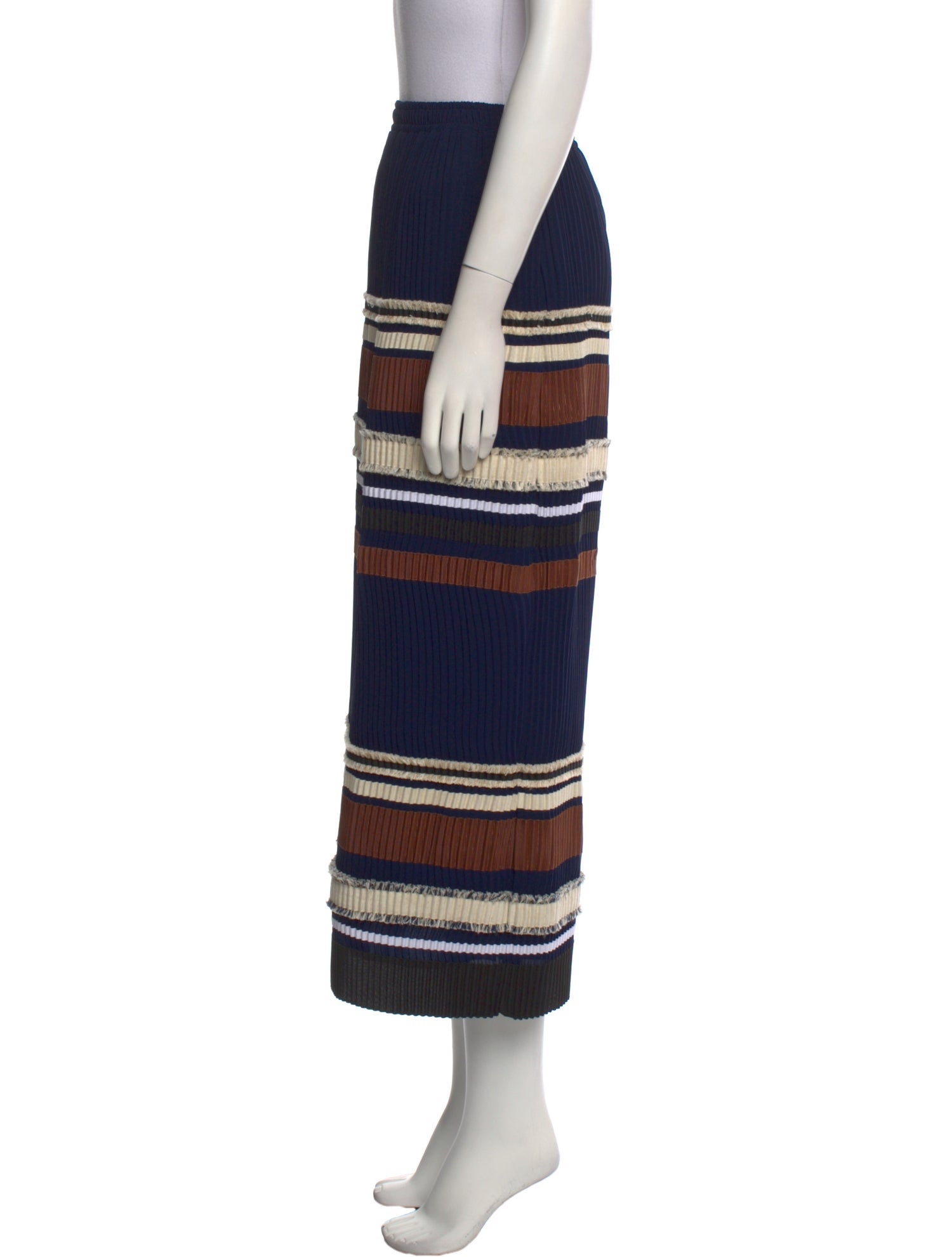 Derek Lam Striped Midi Length Skirt