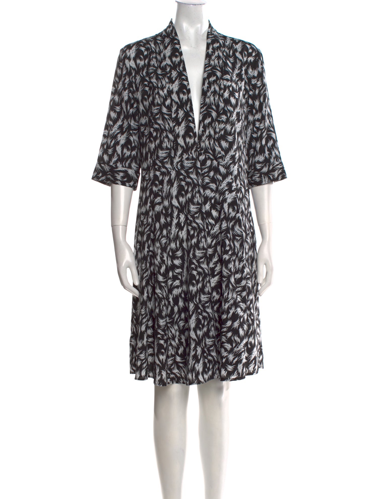 Derek Lam Printed Knee-Length Dress