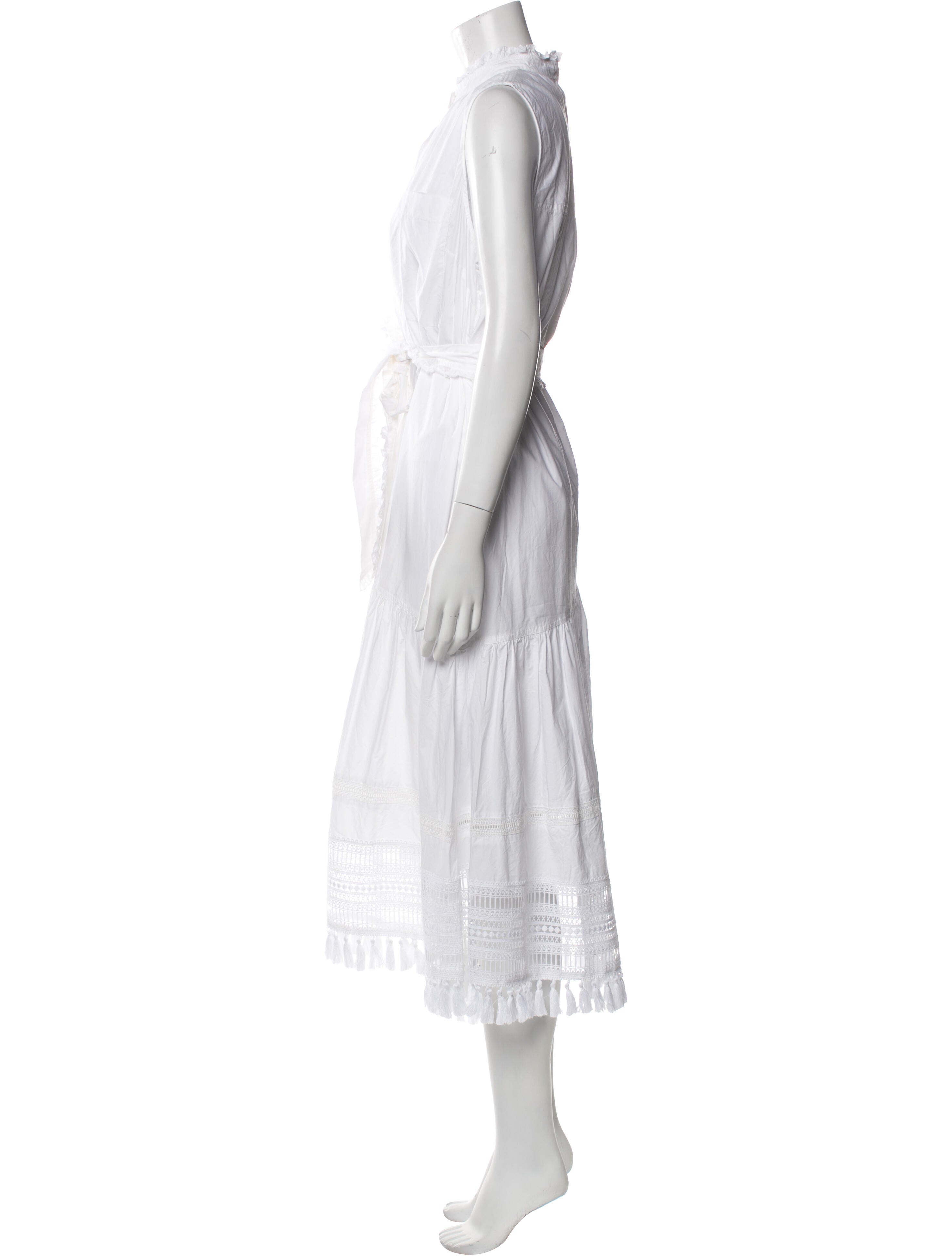 Derek Lam Mock Neck Midi Length Dress