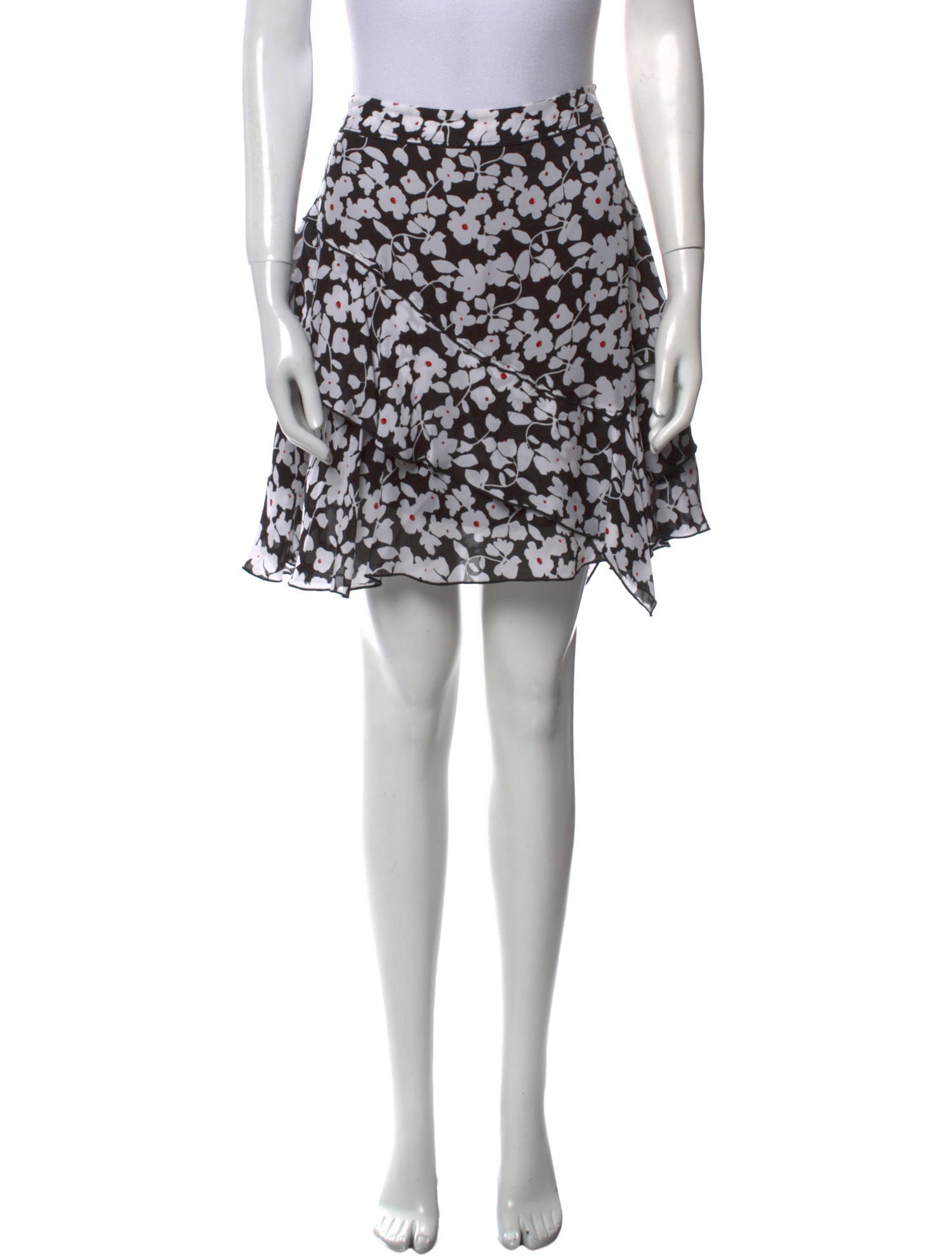 Derek Lam Floral Print Mini Skirt