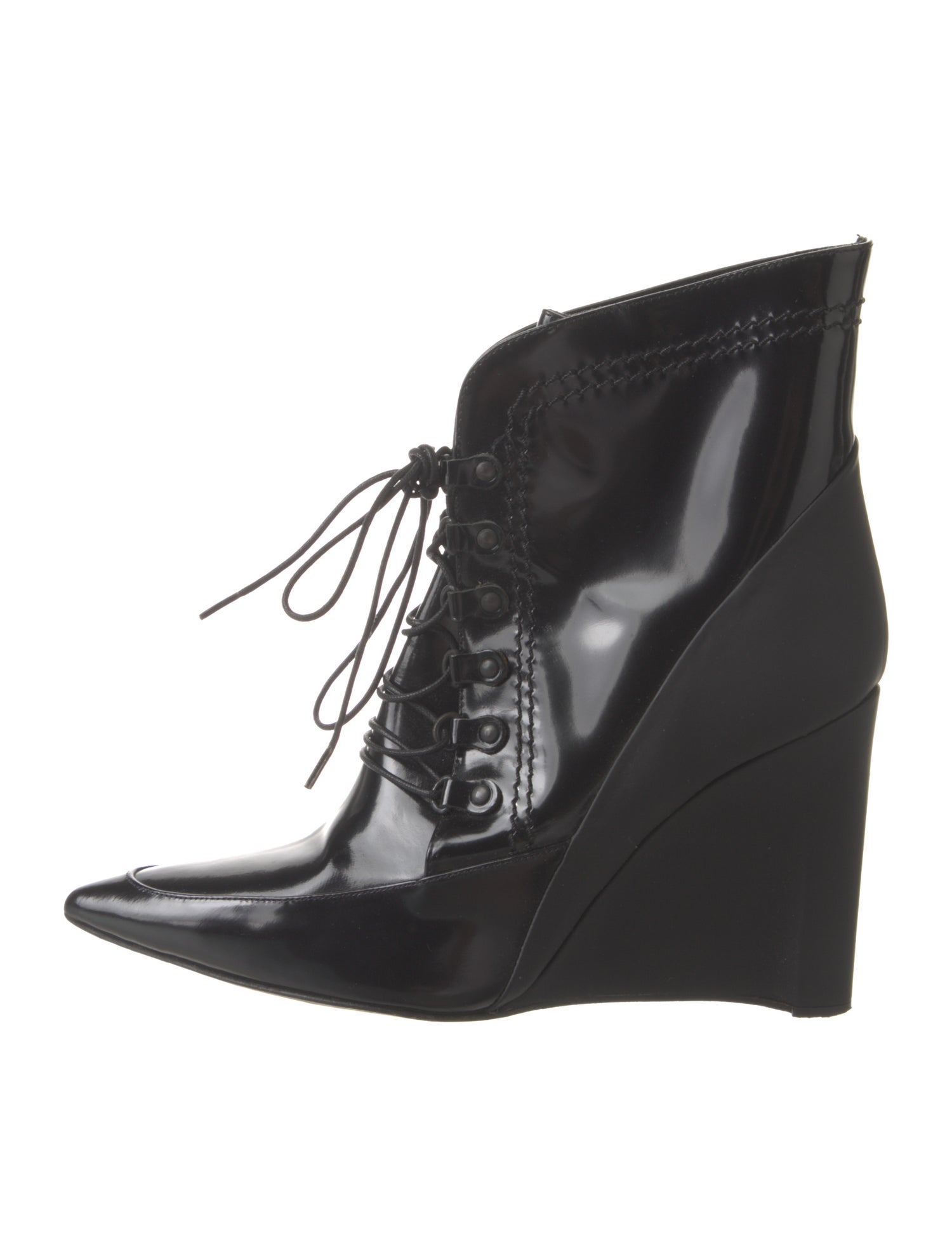 Derek Lam Patent Leather Lace-Up Boots