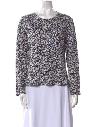 Derek Lam Printed Crew Neck Blouse