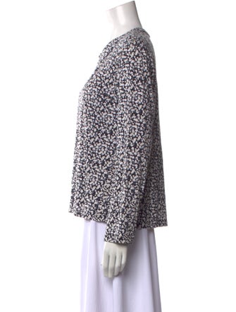 Derek Lam Printed Crew Neck Blouse