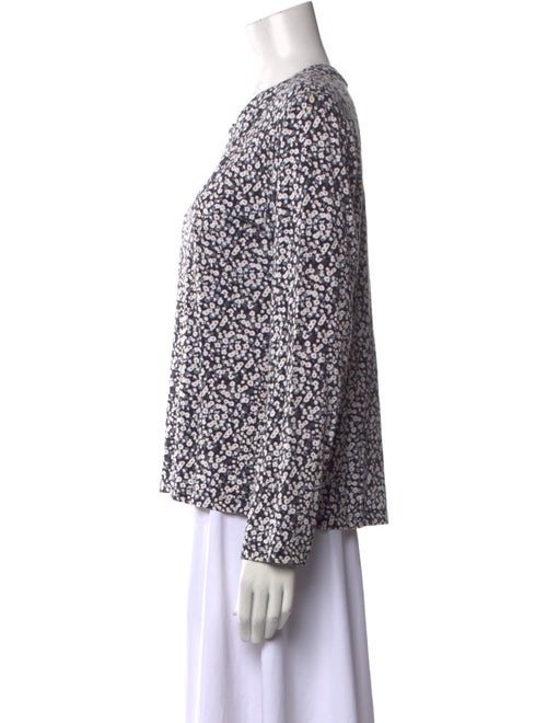 Derek Lam Printed Crew Neck Blouse