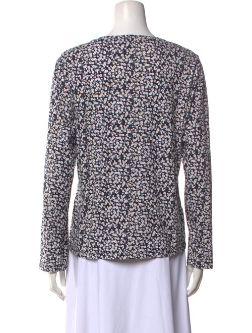 Derek Lam Printed Crew Neck Blouse