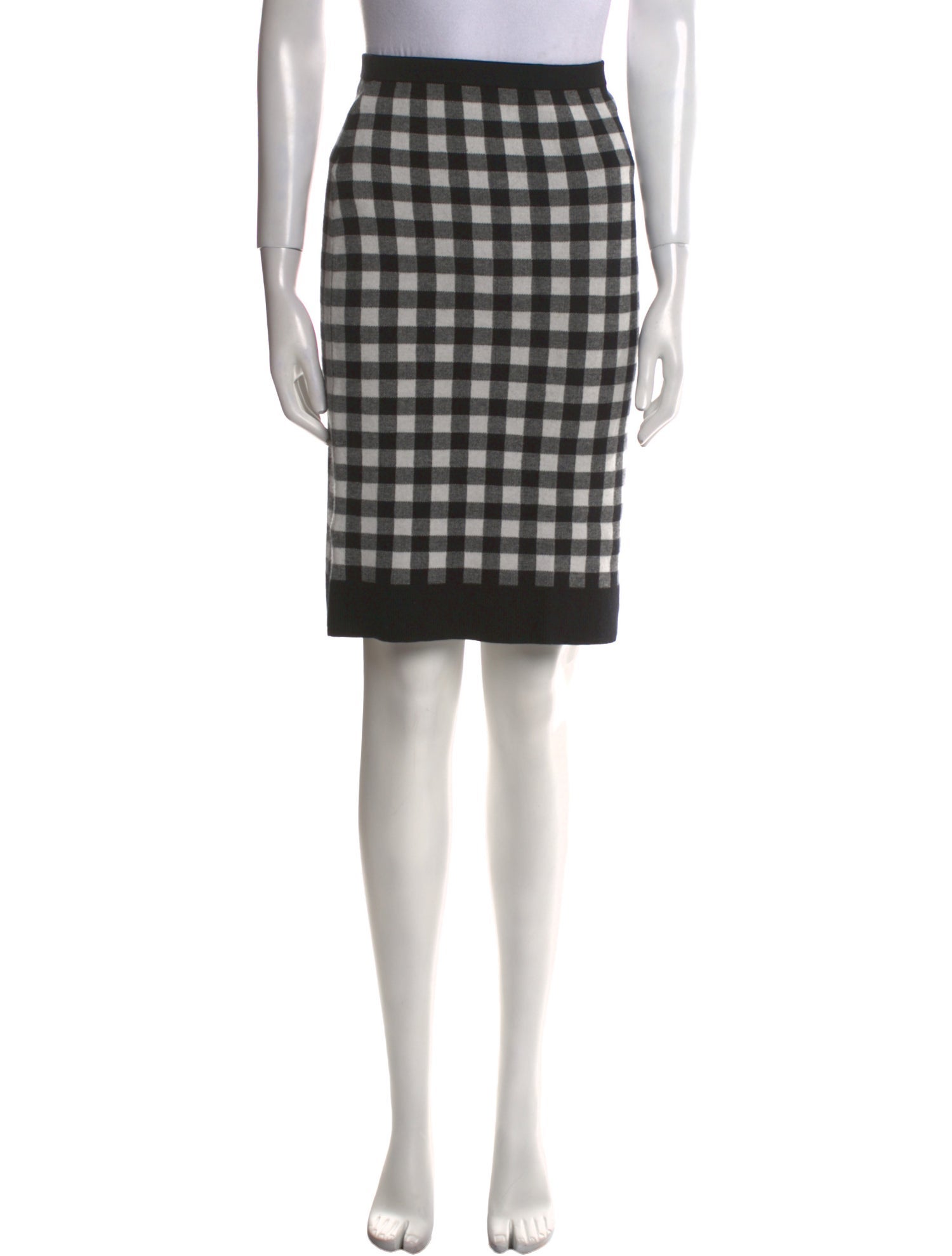 Derek Lam Plaid Print Knee-Length Skirt
