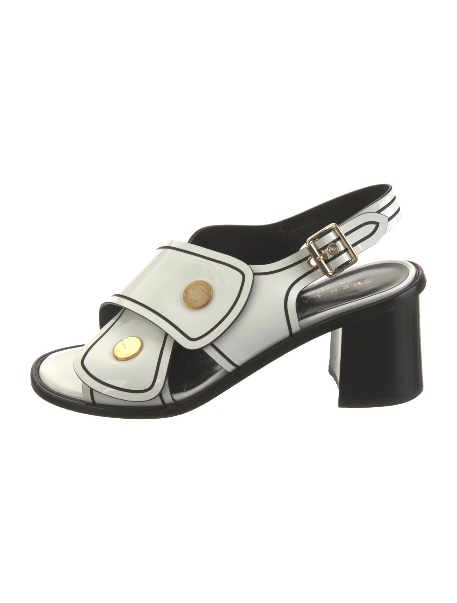 Derek Lam Patent Leather Slingback Sandals
