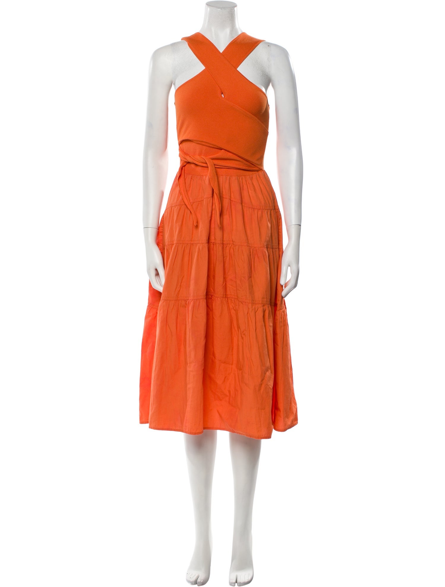 Derek Lam V-Neck Midi Length Dress