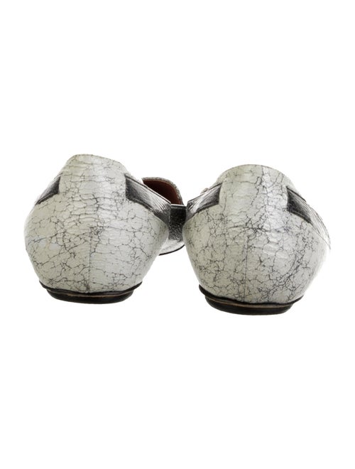 Derek Lam Leather Animal Print Ballet Flats