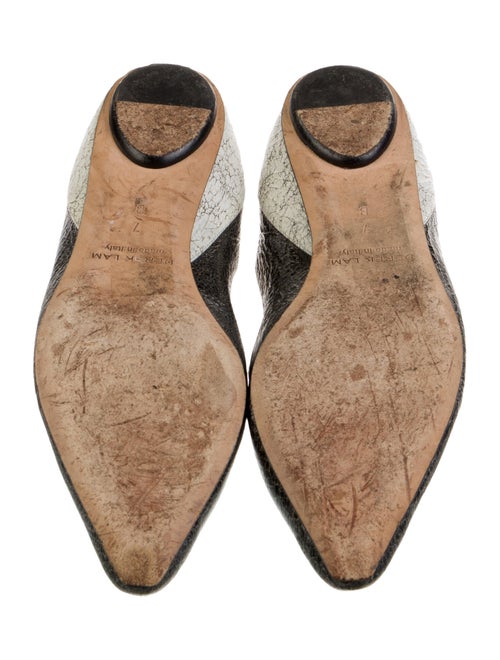Derek Lam Leather Animal Print Ballet Flats